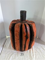 Large Wood 19 Inch Pumpkin