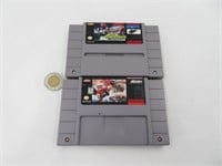 2 jeux pour Super Nintendo SNES, Football