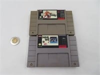2 jeux pour Super Nintendo SNES, Hockey