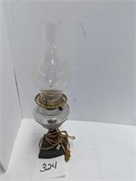 Etched Glass Electric Oil Lamp