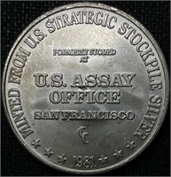 1981 U.S.Assay Office San Francisco Silver Round