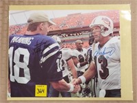 Dan Marino & Peyton Manning Autograph w/ DOA