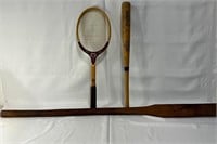 Set of Antique Wooden Outdoor Leisure Items