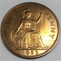 1953 British Large Penny Uncirculated