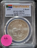 2019 FIRST STRIKE S. AFRICA SILVER 1 RAND - MS70