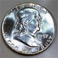1957 Franklin Half Dollar Uncirculated
