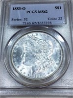 1883-O Morgan Silver Dollar PCGS MS62