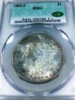 1903-O Morgan Silver Dollar CAC MS64 Rare Date