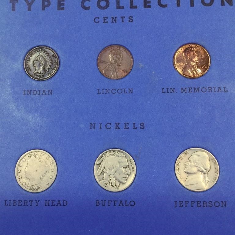 20th Century Type Set 19 Coins Total