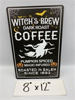WITCH'S BREW REPRODUCTION TIN SIGN