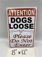 ATTENTION REPRODUCTION TIN SIGN