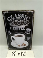 CLASSIC COFFEE REPRODUCTION TIN SIGN