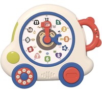 YOLIYOGO TEACHING CLOCK TOY WITH LIGHT AND SOUNDS