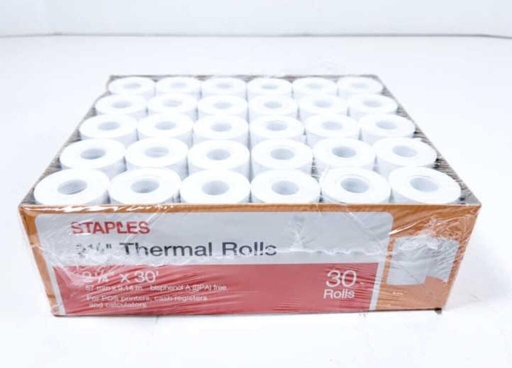NEW Staples Thermal Rolls (2 1/4" x 30)
