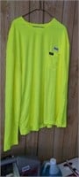 LONG SLEEVE SAFETY YELLOW SHIRT, SIZE 2X