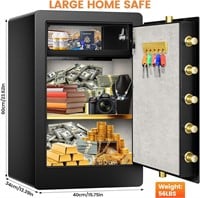 4.2 Cu ft Large Home Safe Fireproof Waterproof