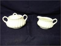 VINTAGE ROYAL DOULTON CREAMER AND SUGAR