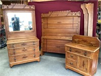 Phenomenal Antique Oak & Pine Bedroom Set C1890’s