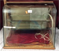 Antique Curved Glass General Store Display Cabinet
