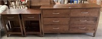 Nice Wood Dresser With Two Nightstands By Baronet