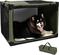 42 Steel Dog Crate 42Lx31Wx31H Olive Green