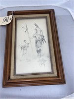 Framed & Matted Pencil Drawing
