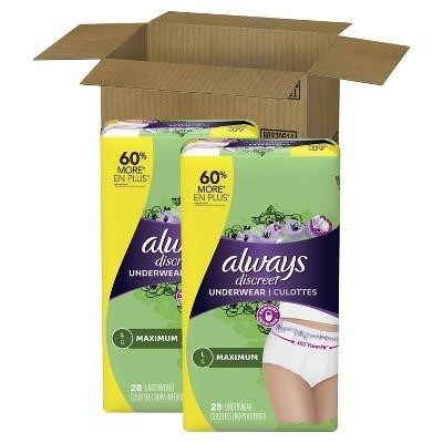 Discreet Incontinence Underwear Women Max - 56ct