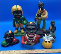 Vintage Black Americana Figurines, Bank & More