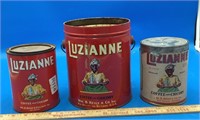 3 Vintage Luzianne Coffee Cans