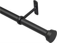 Rinnjiyy Black Curtain Rods for Windows 51 to 144