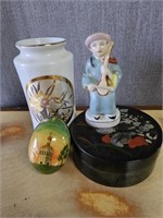 Asian Decor - Chokin Vase, Otagiri Coasters etc