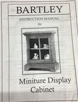 Bartley Kit For A Wood Miniature Display Cabinet