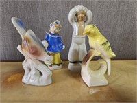 Vintage Porcelain Figurines Japan Birds, Etc