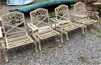 Set a Four Metal Outdoor Chairs
