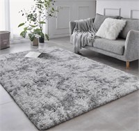 BRICHOEE Shag Area Rug, 5x7 Ft Grey Upgrade