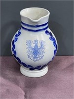 Germany stoneware pitcher blue glaze