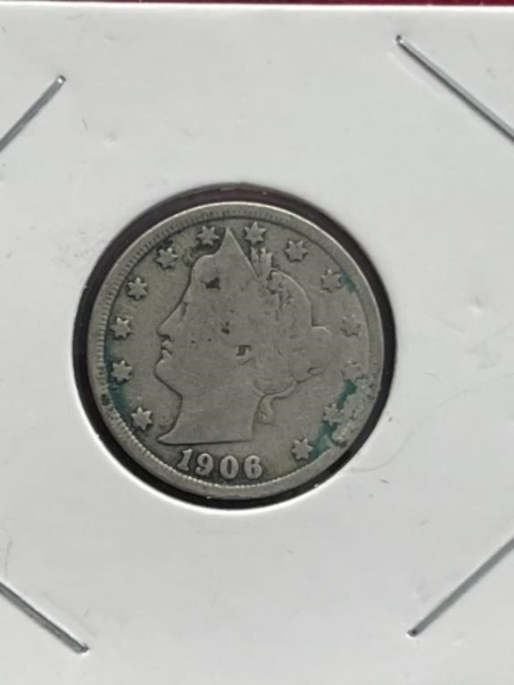 1906 coin Liberty Head V nickel
