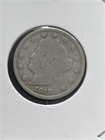 1910 coin Liberty Head V nickel