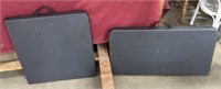 2 Black Portable Folding Tables