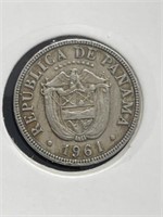 1961 Panama coin 5 Centesimos