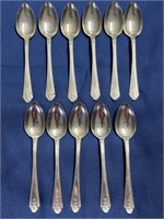 Nickel silver (11) silver plate spoons