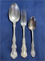 Silver plated serving spoon fork lot