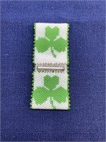 Beaded shamrock St. Patrick’s Day bracelet