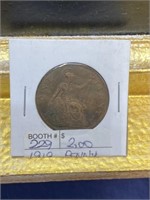 1919 uk Great Britain penny coin
