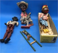 Black Memorabilia Marionette Puppets + Squeeze