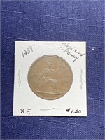 1939 uk Great Britain penny coin