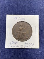 1945 uk Great Britain penny coin