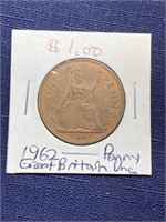 1962 uk Great Britain penny coin