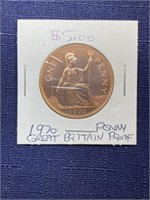 1970 Great Britain penny coin proof