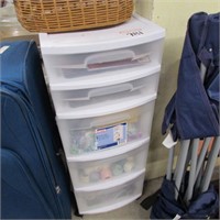 5DR PLASTIC STORAGE CABINET - SEWING SUPPLIES